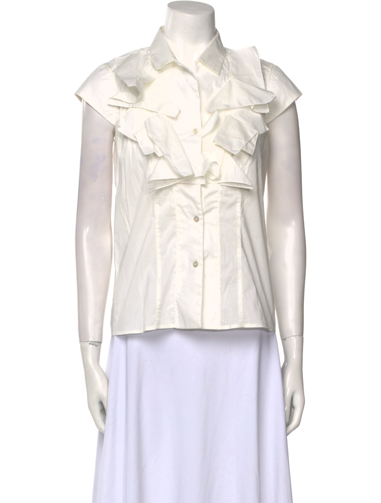 Max Mara Short Sleeve Button-Up Top