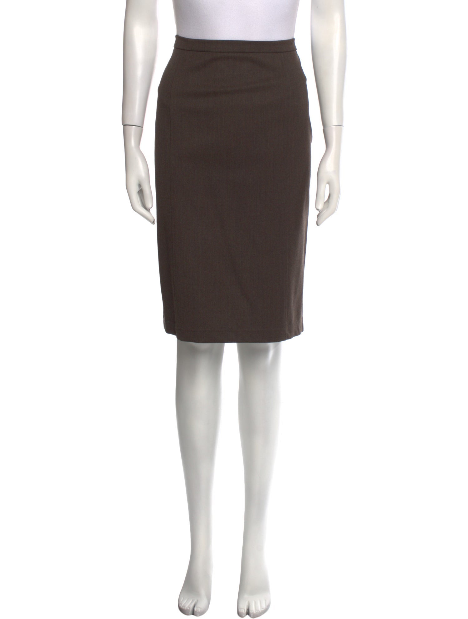 Max Mara Virgin Wool Knee-Length Skirt