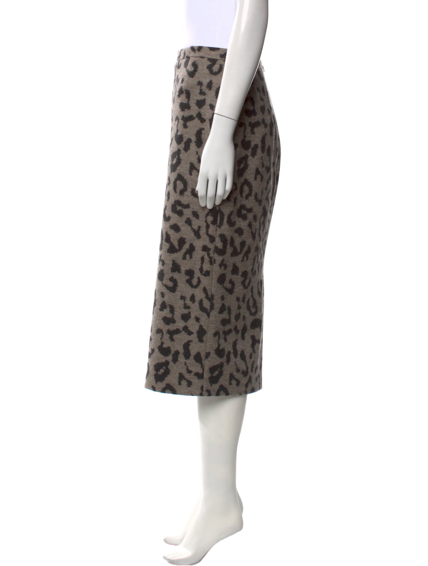 Max Mara Virgin Wool Knee-Length Skirt