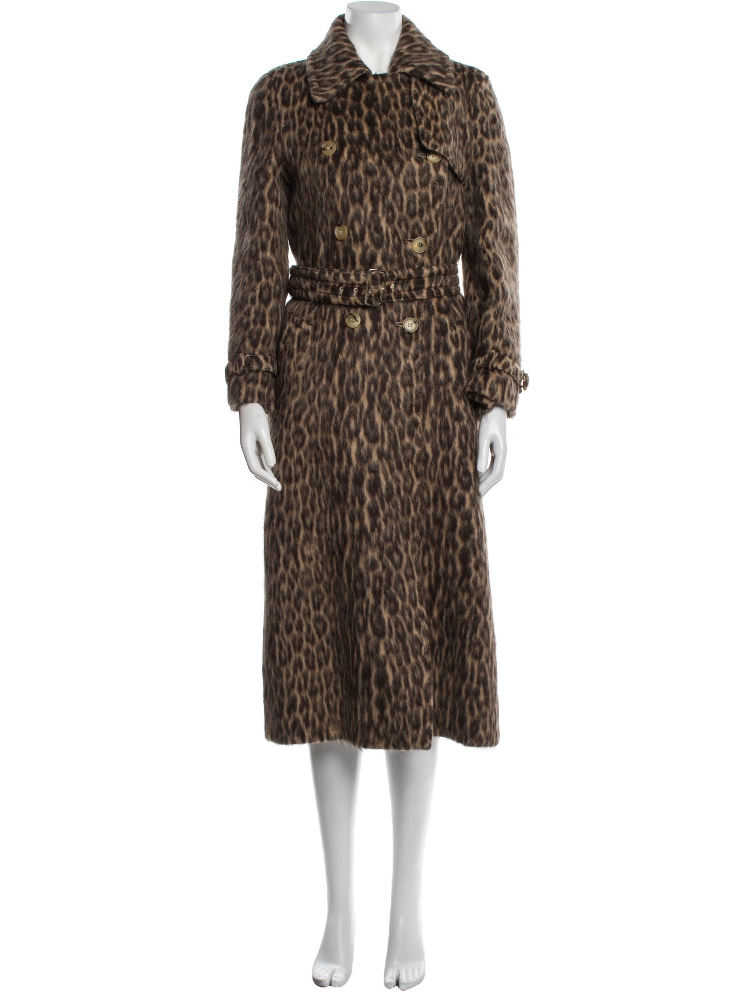 Max Mara Virgin Wool Animal Print Coat