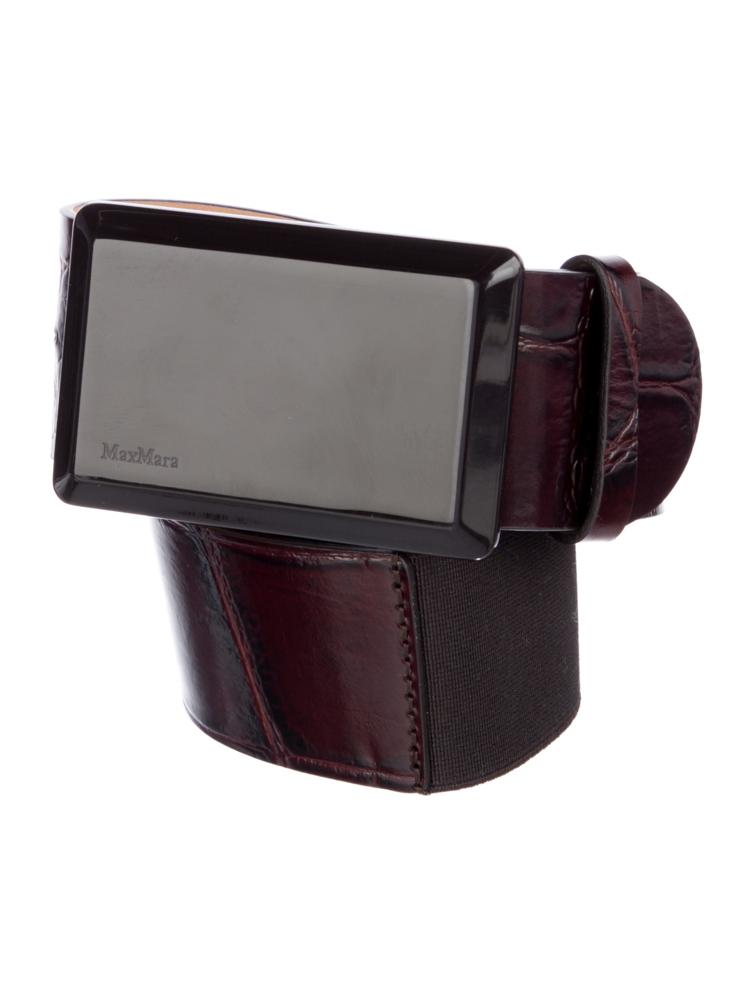 Max Mara Embossed Leather Waist Belt