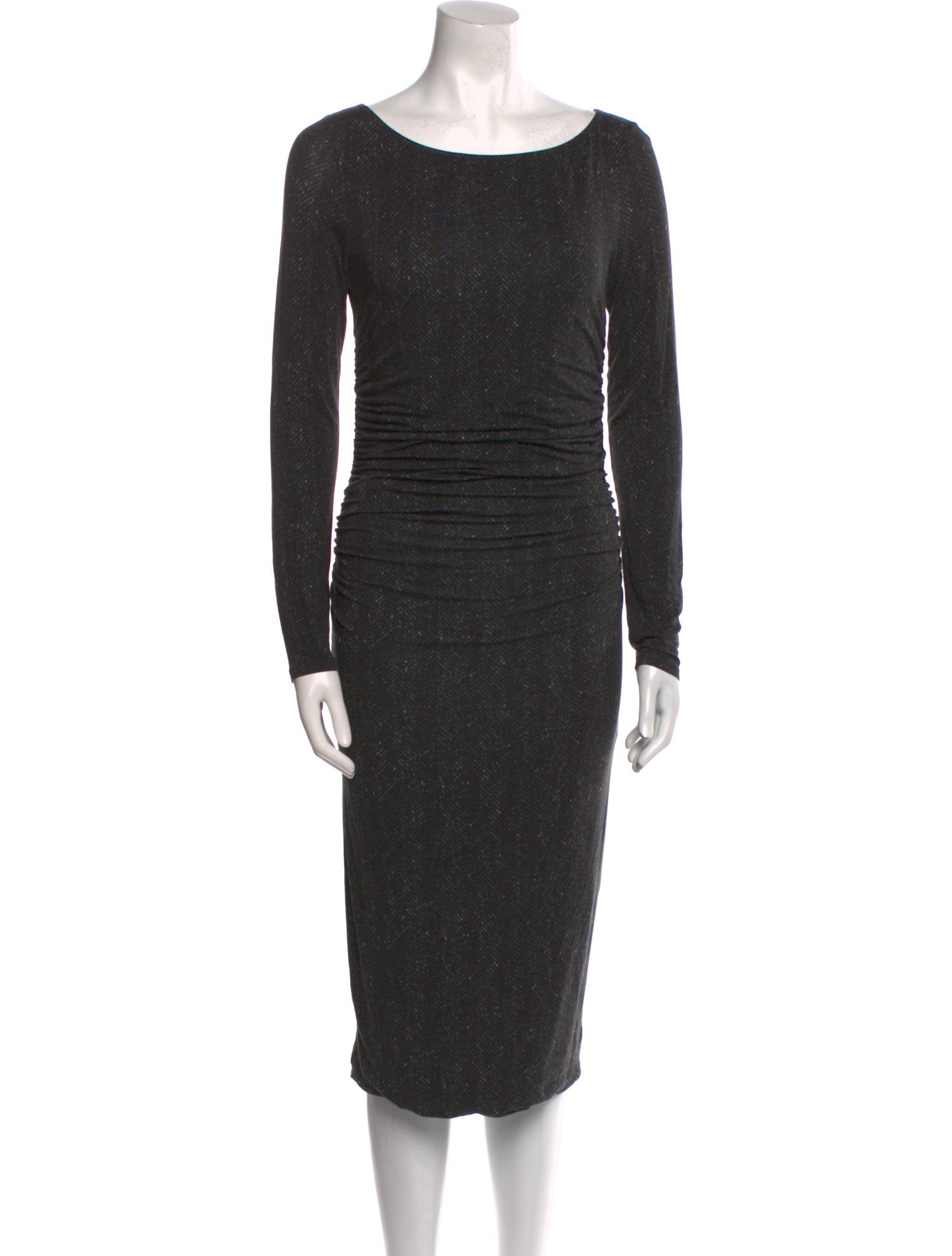 Max Mara Scoop Neck Midi Length Dress