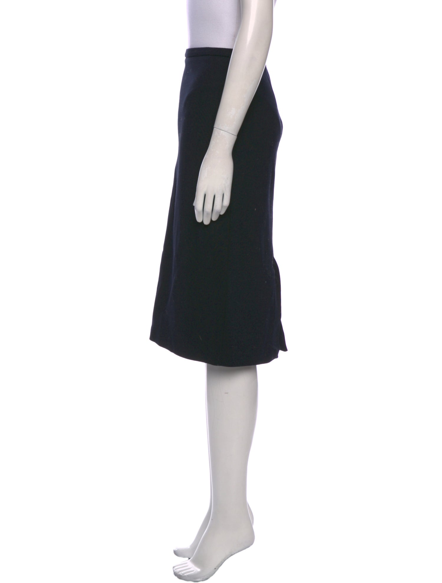 Max Mara Virgin Wool Knee-Length Skirt