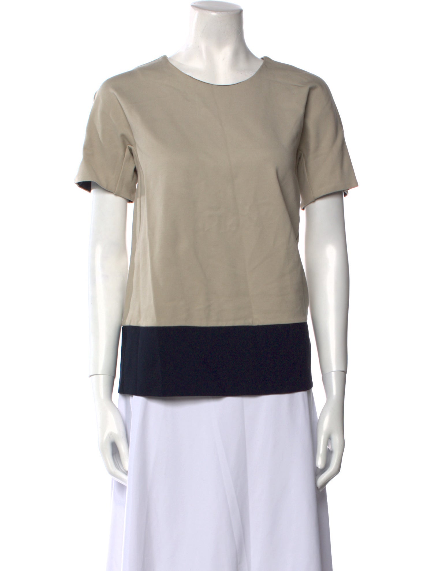 Max Mara Colorblock Pattern Crew Neck T-Shirt