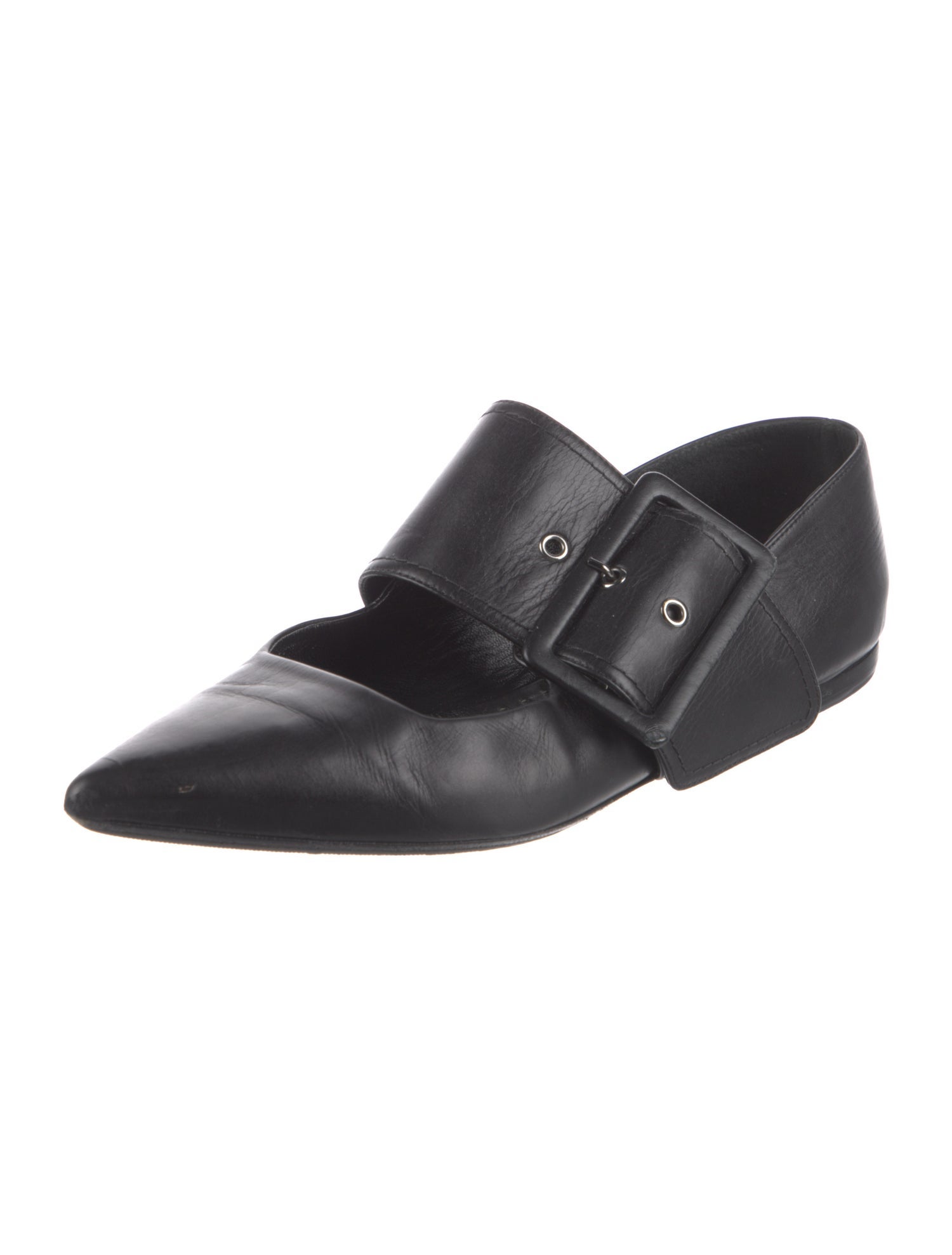 Max Mara Leather Mary Jane Flats