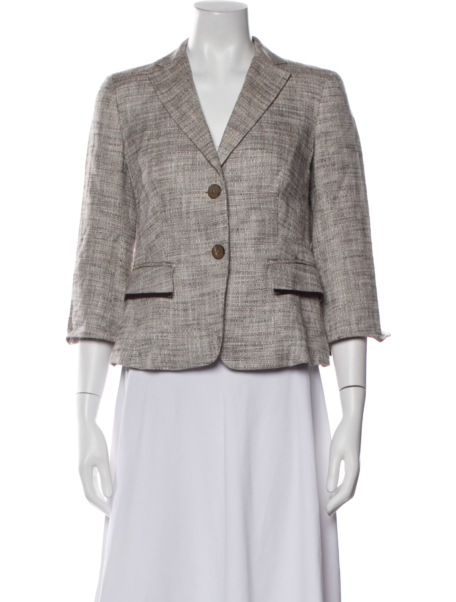 Max Mara Tweed Pattern Blazer