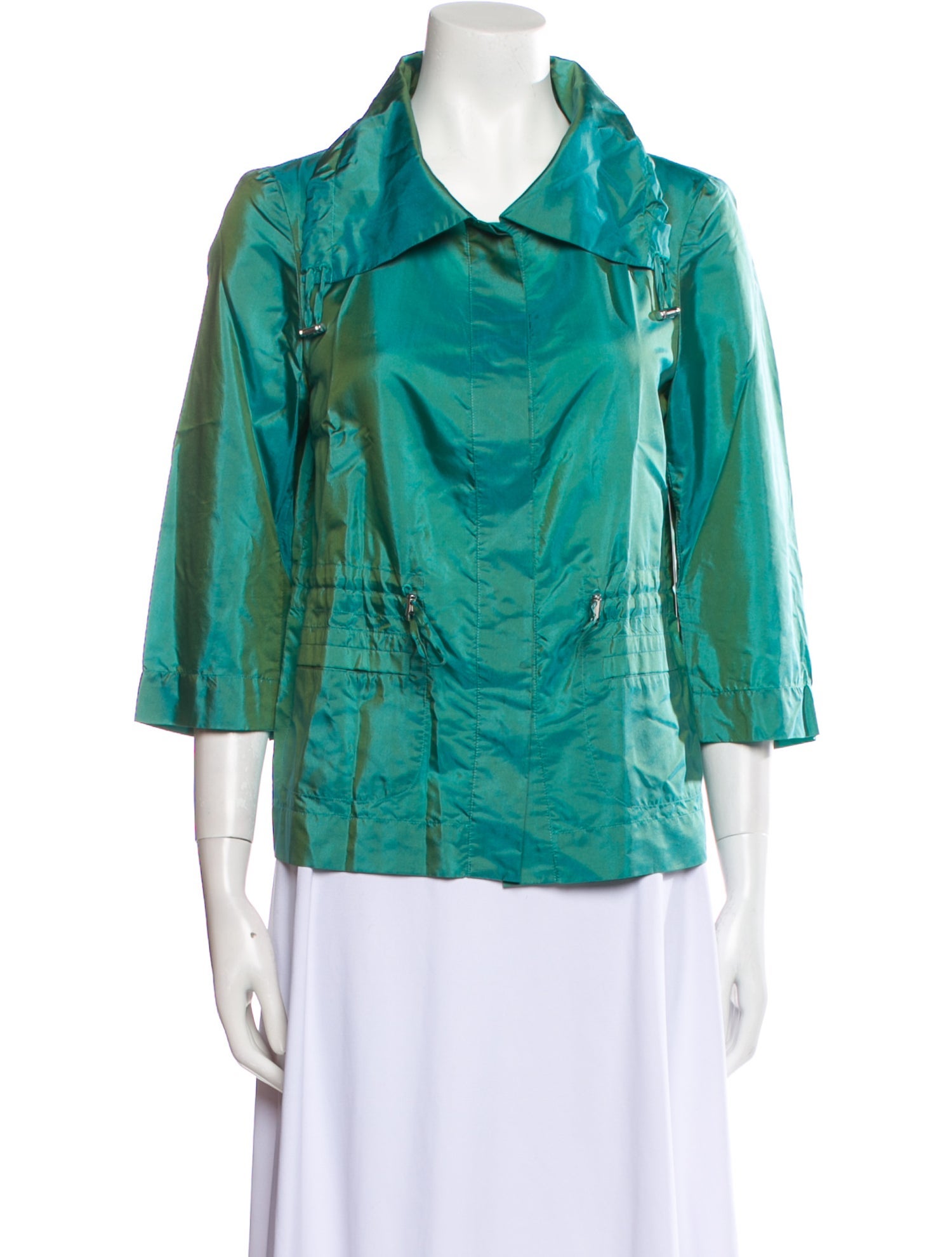 Max Mara Silk Printed Biker Jacket