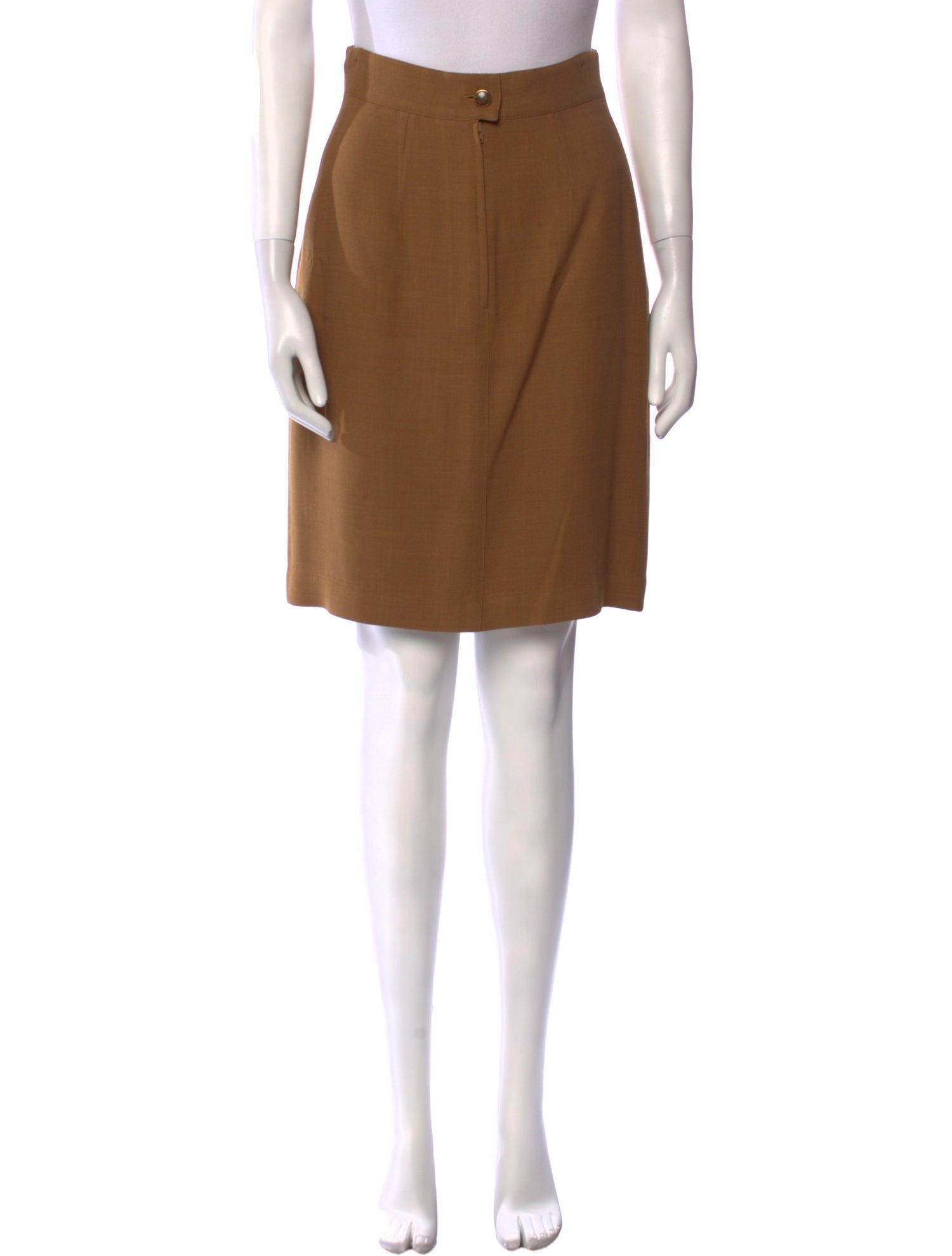 Max Mara Pleated Accents Knee-Length Skirt