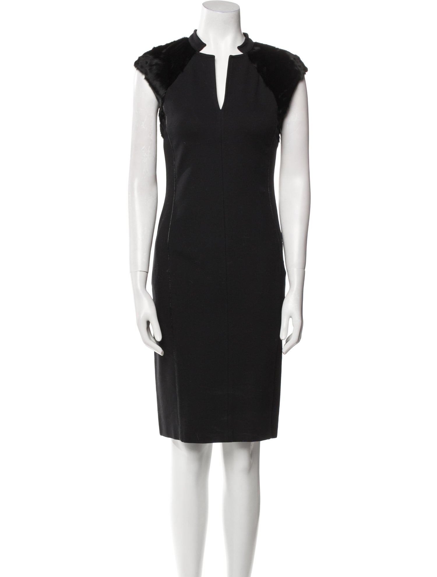 Max Mara V-Neck Knee-Length Dress