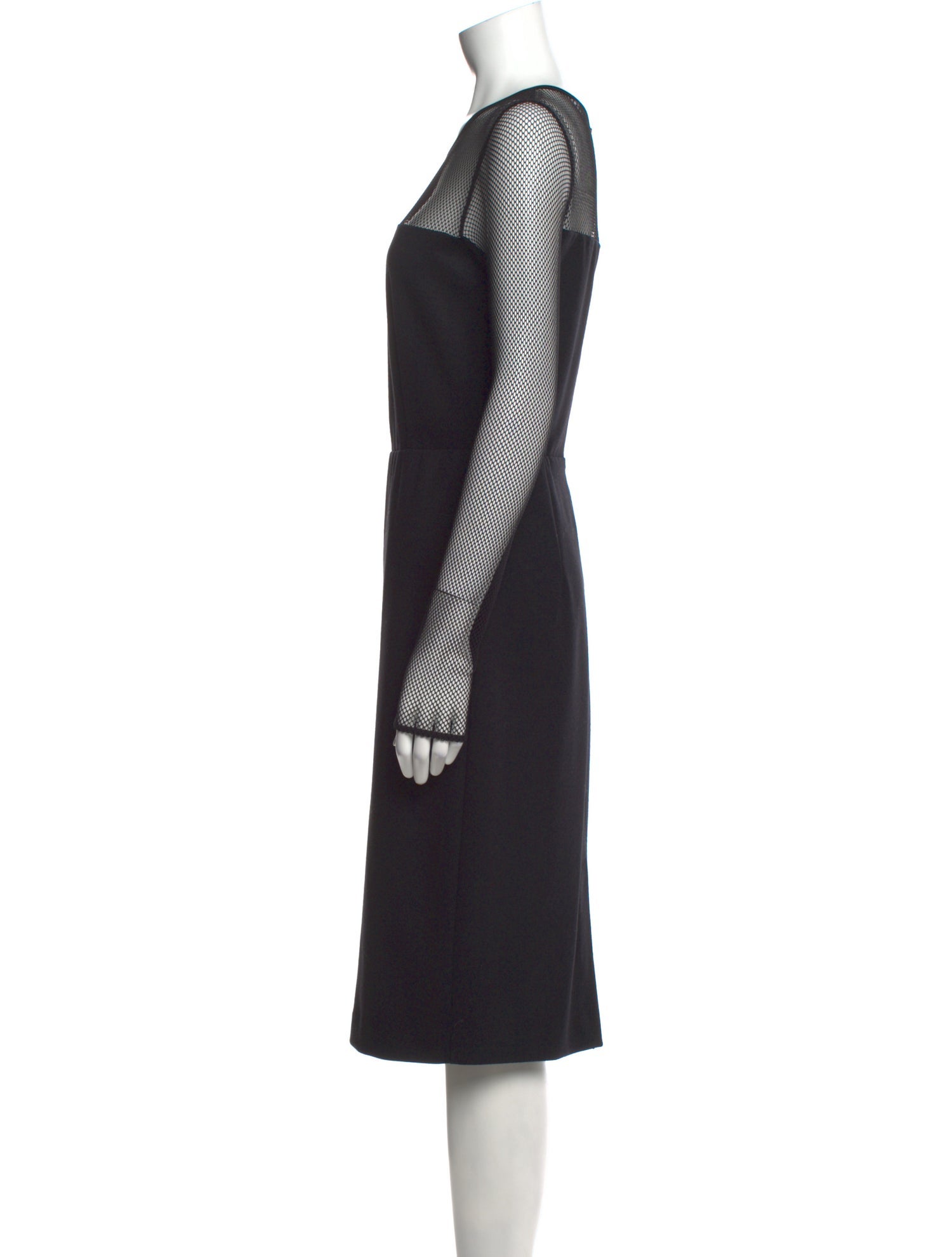 Max Mara Crew Neck Midi Length Dress