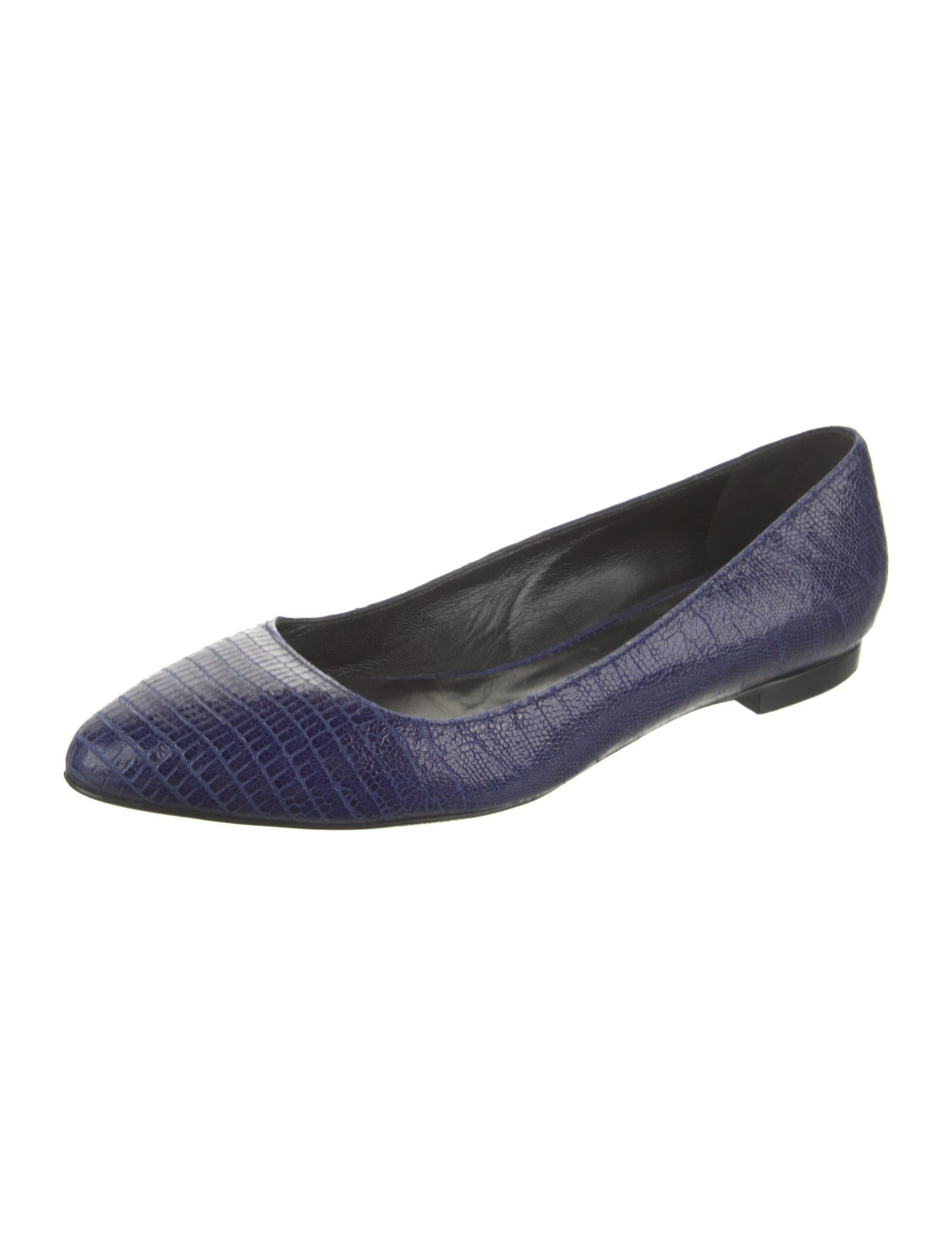 Max Mara Embossed Leather Ballet Flats