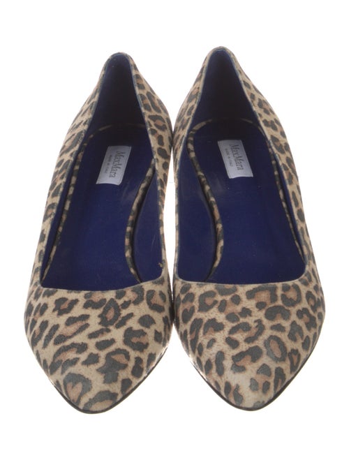 Max Mara Suede Animal Print Pumps