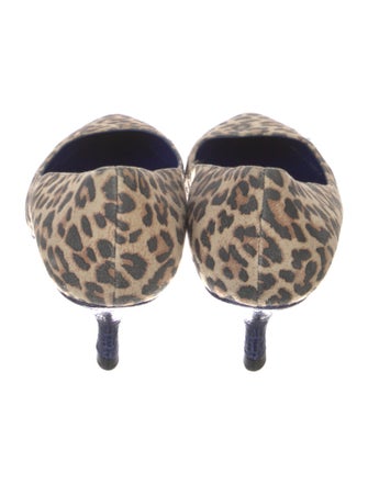 Max Mara Suede Animal Print Pumps