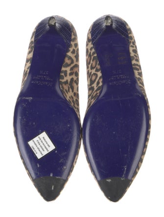 Max Mara Suede Animal Print Pumps