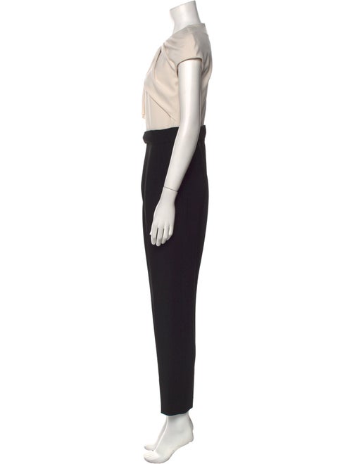 Max Mara Colorblock Pattern Crew Neck Jumpsuit