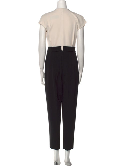 Max Mara Colorblock Pattern Crew Neck Jumpsuit