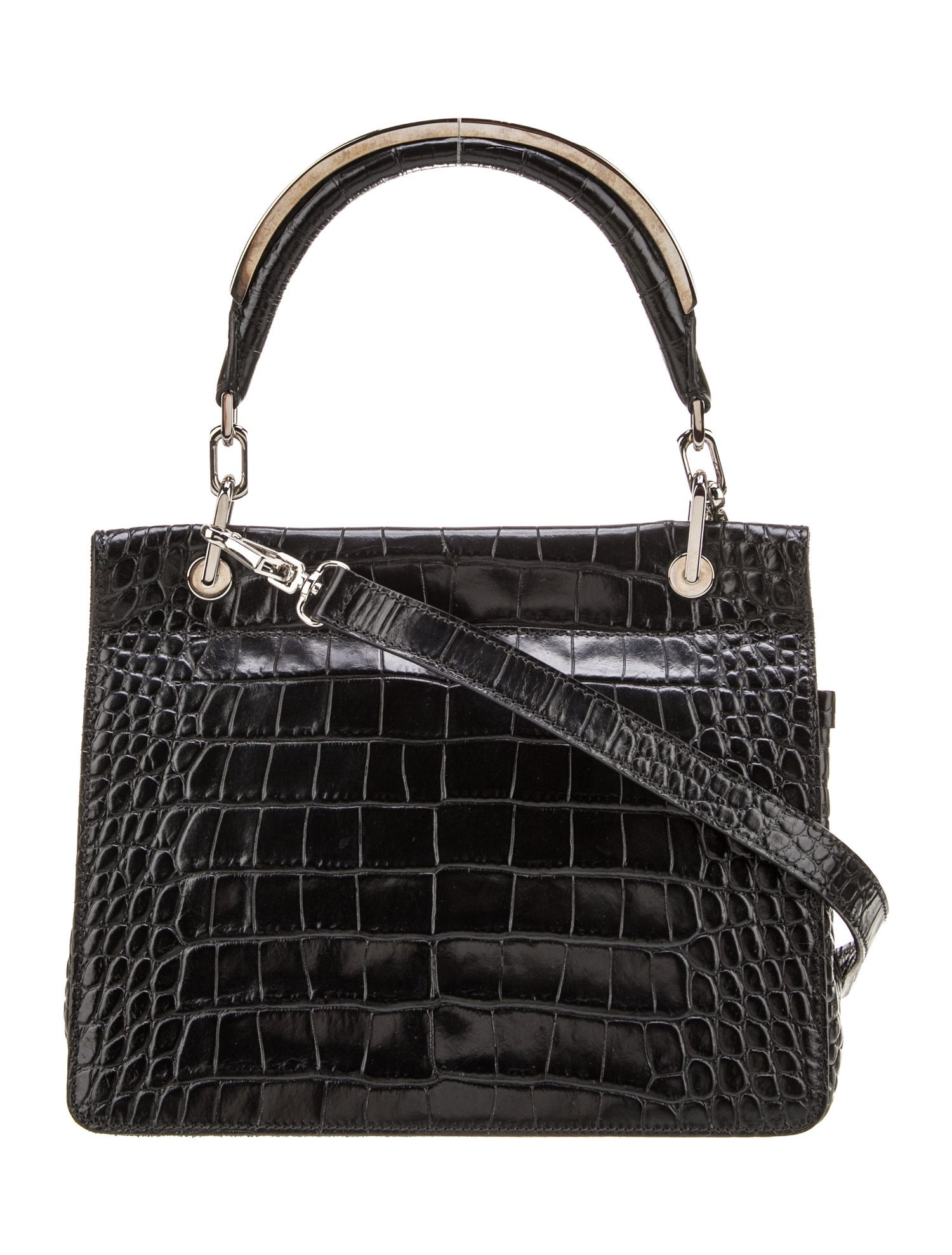 Max Mara Embossed Leather Shoulder Bag