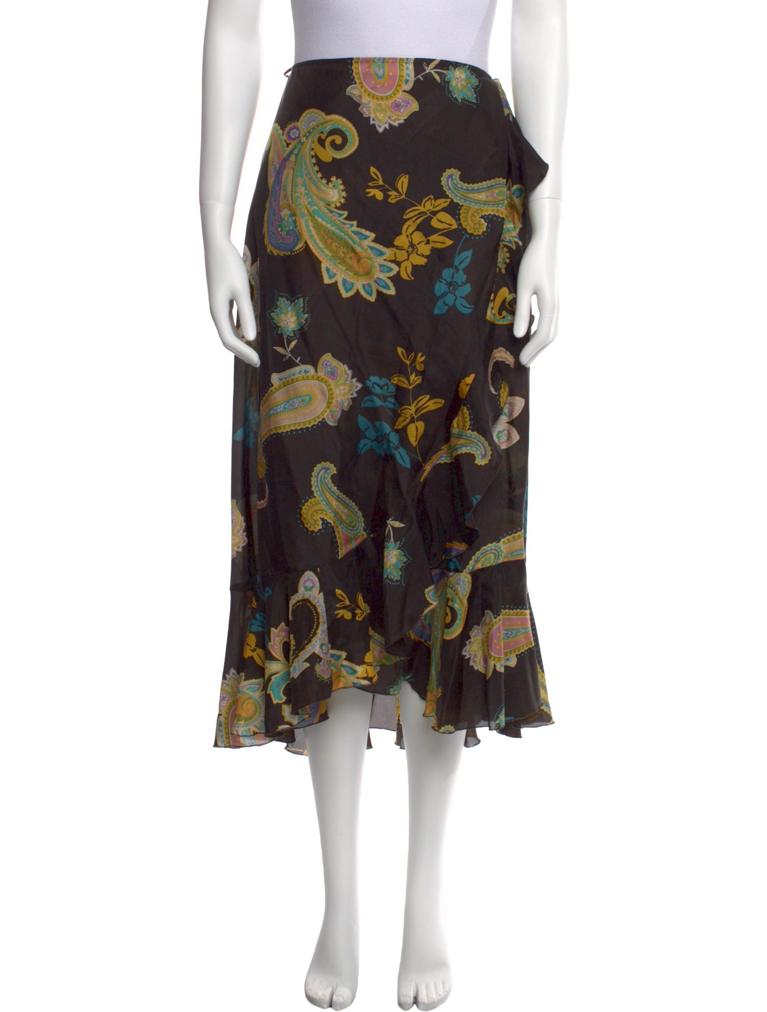 Max Mara Silk Midi Length Skirt