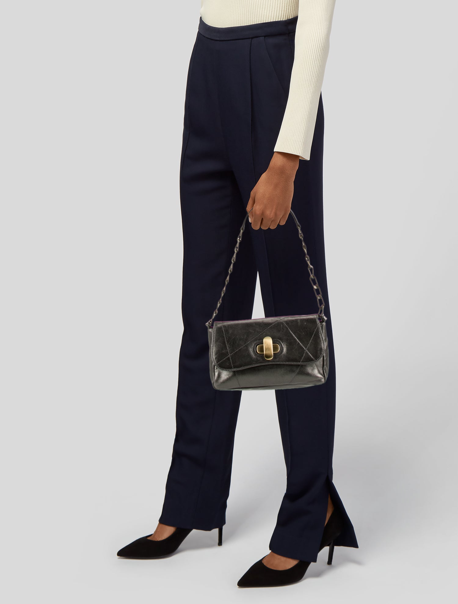 Max Mara Leather Top Handle Bag