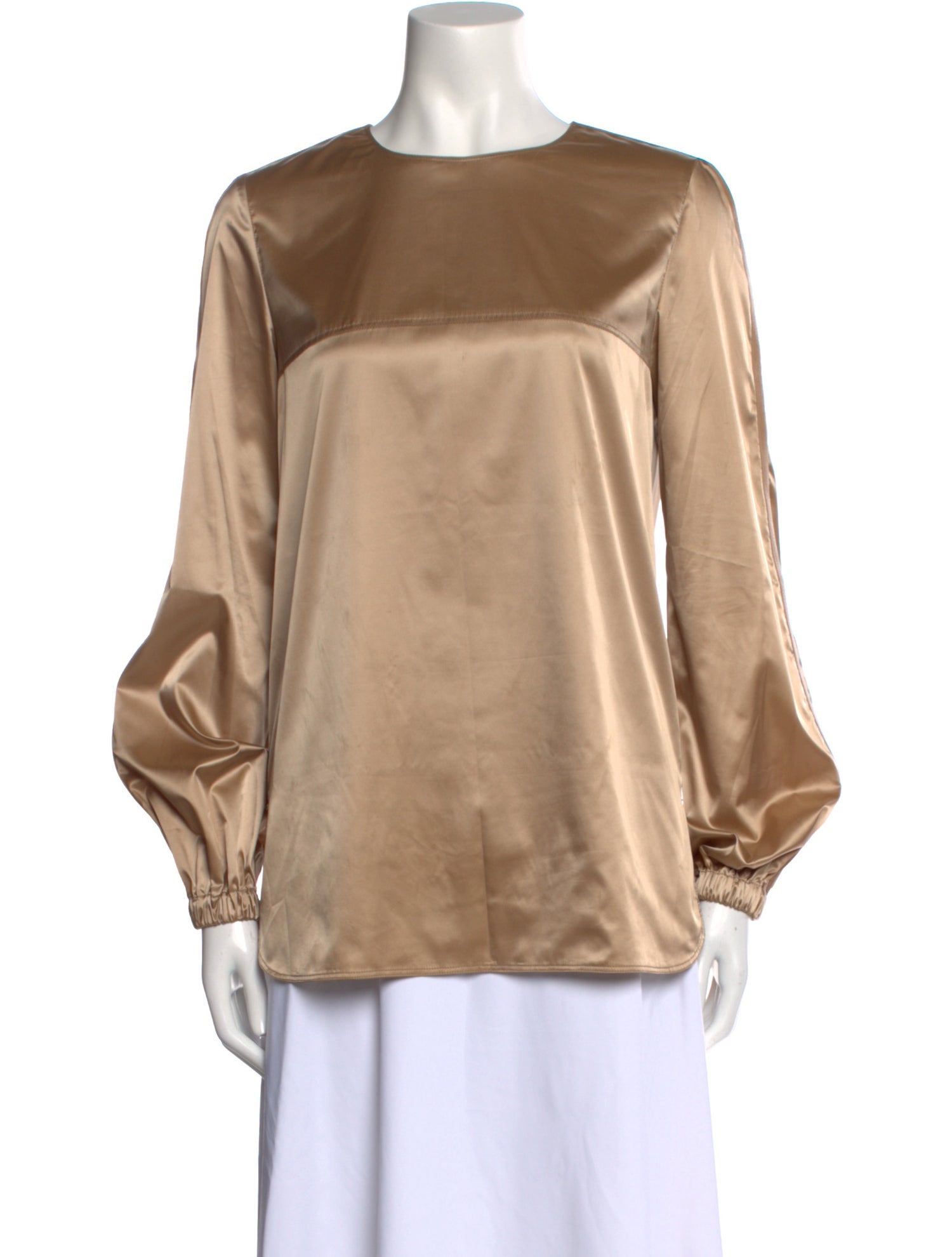 Max Mara Crew Neck Long Sleeve Blouse