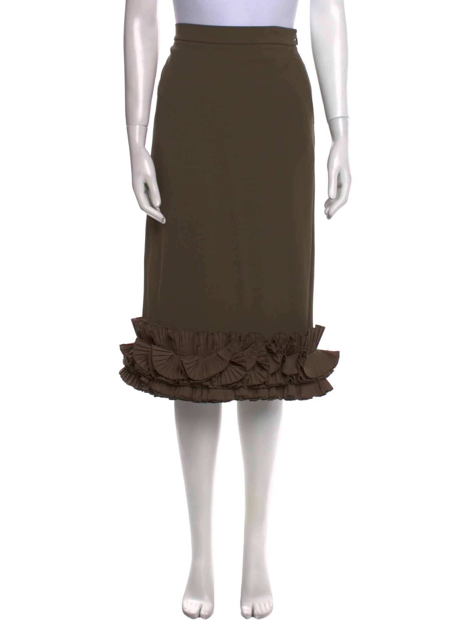 Max Mara Virgin Wool Midi Length Skirt
