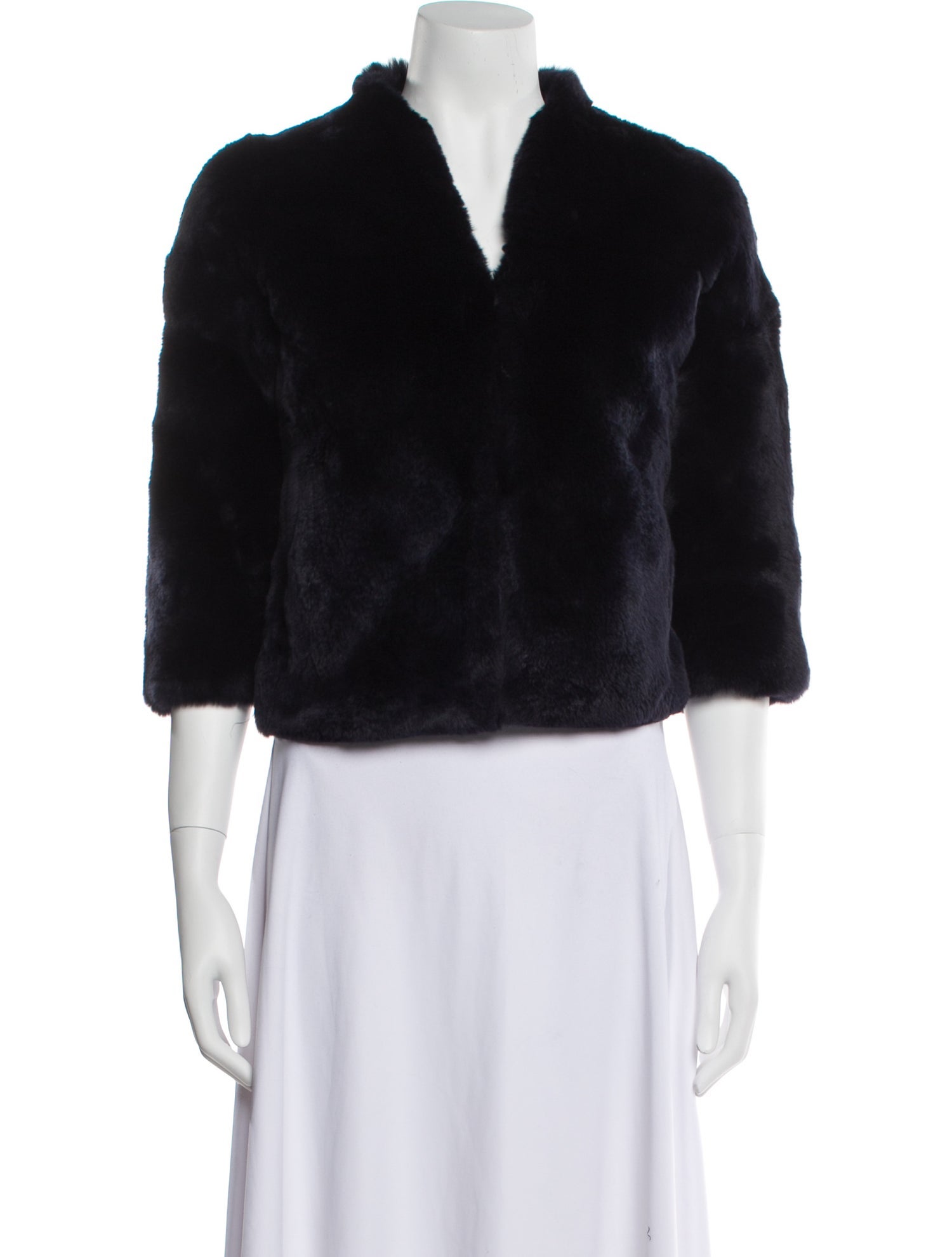 Max Mara Linen Fur Jacket