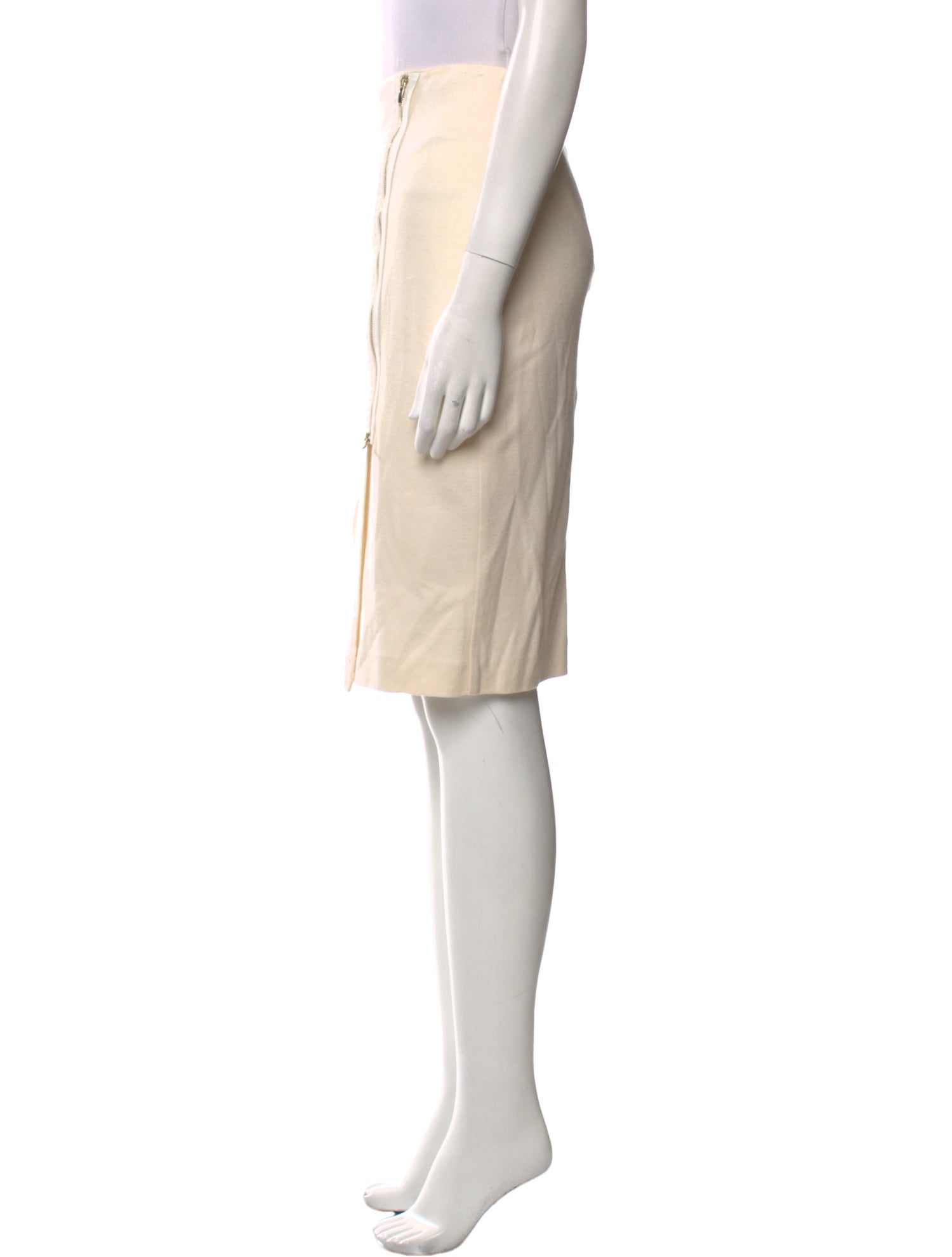 Max Mara Virgin Wool Knee-Length Skirt