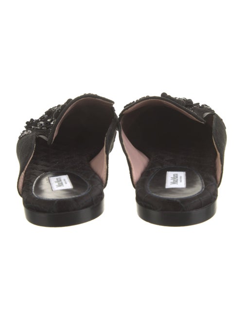 Max Mara Suede Crystal Embellishments Mules