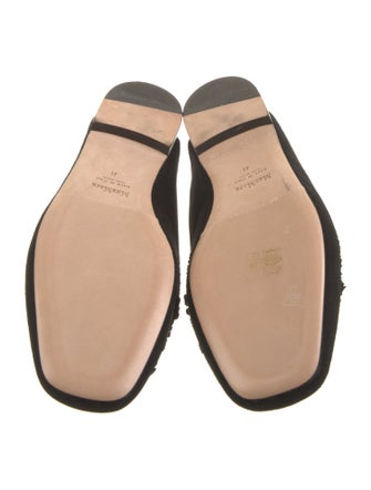 Max Mara Suede Crystal Embellishments Mules