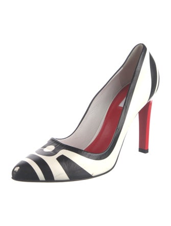 Max Mara Leather Animal Print Pumps
