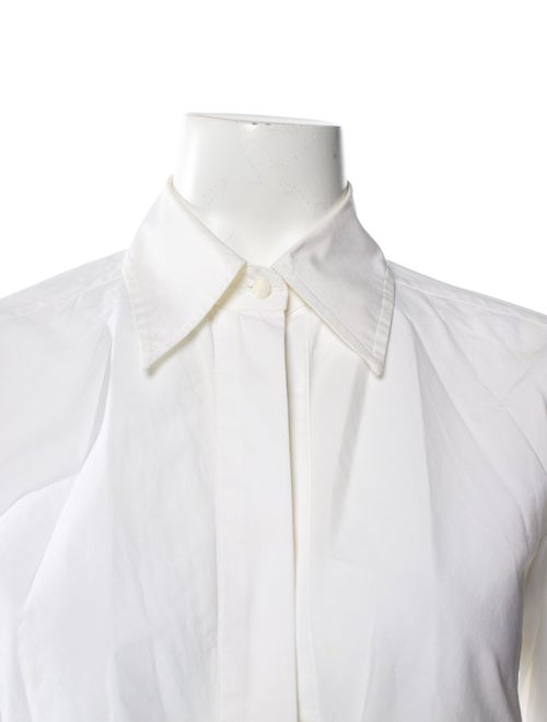 Max Mara Three-Quarter Sleeve Button-Up Top