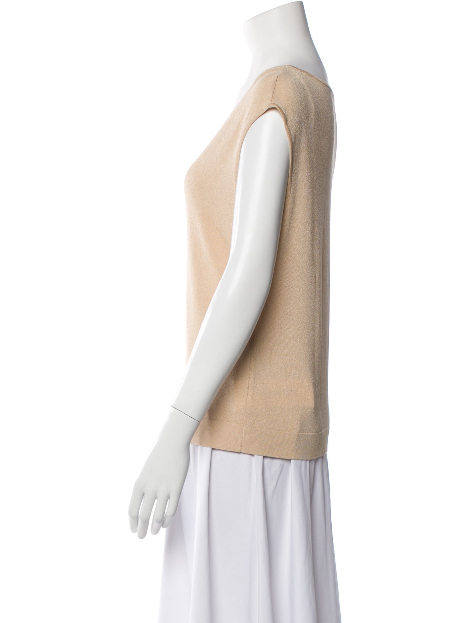 Max Mara Scoop Neck Sleeveless Top
