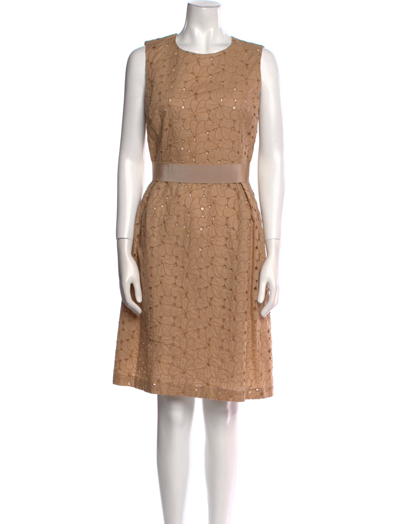 Max Mara Crew Neck Knee-Length Dress