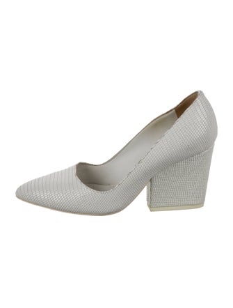 Max Mara Embossed Leather Pumps