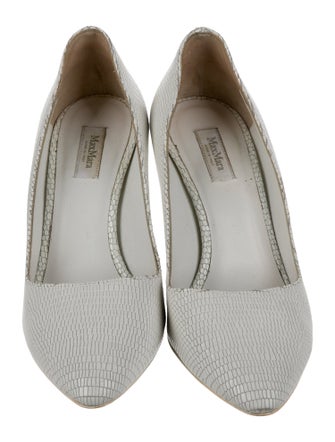 Max Mara Embossed Leather Pumps