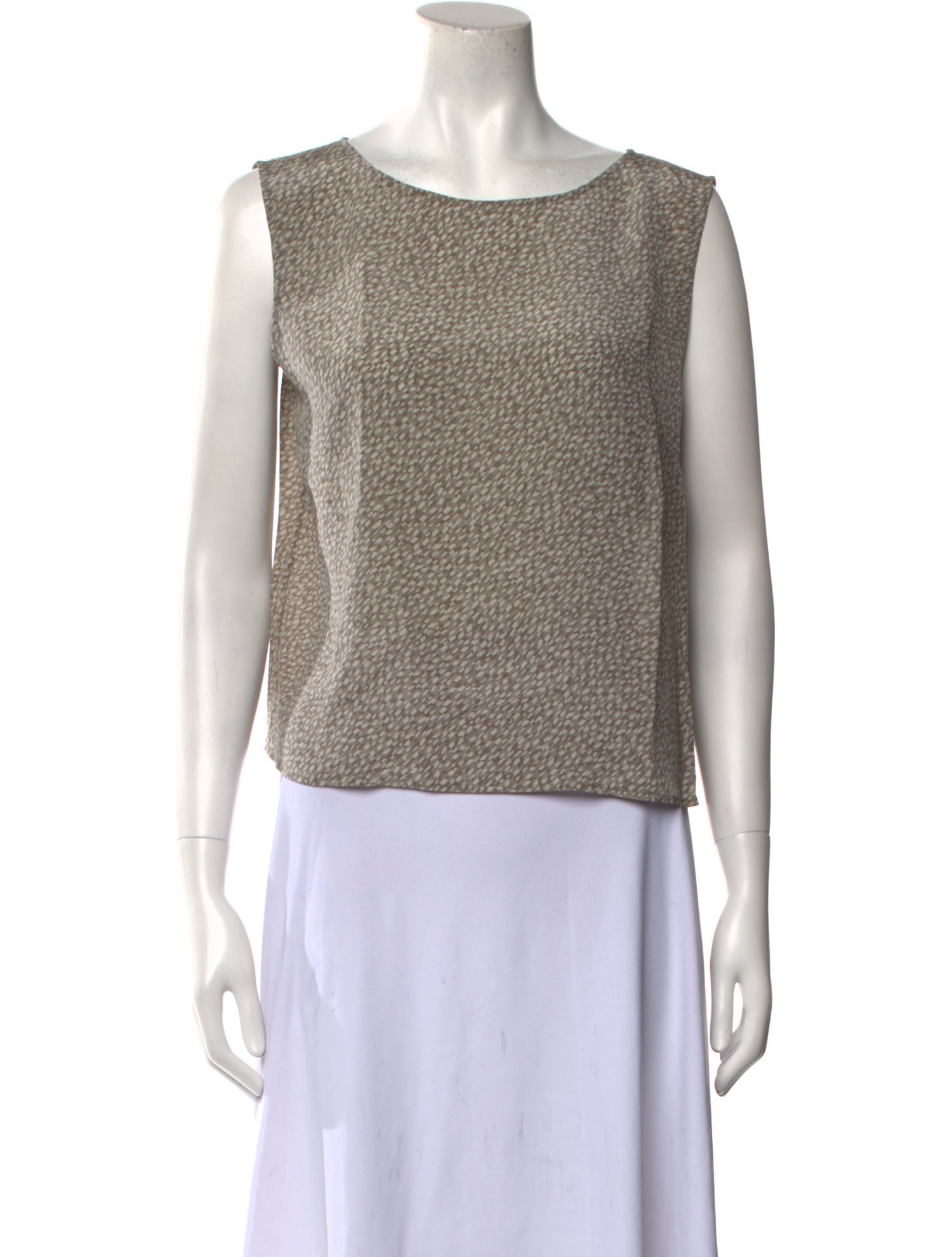 Max Mara Silk Scoop Neck Top