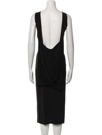 Max Mara Crew Neck Midi Length Dress