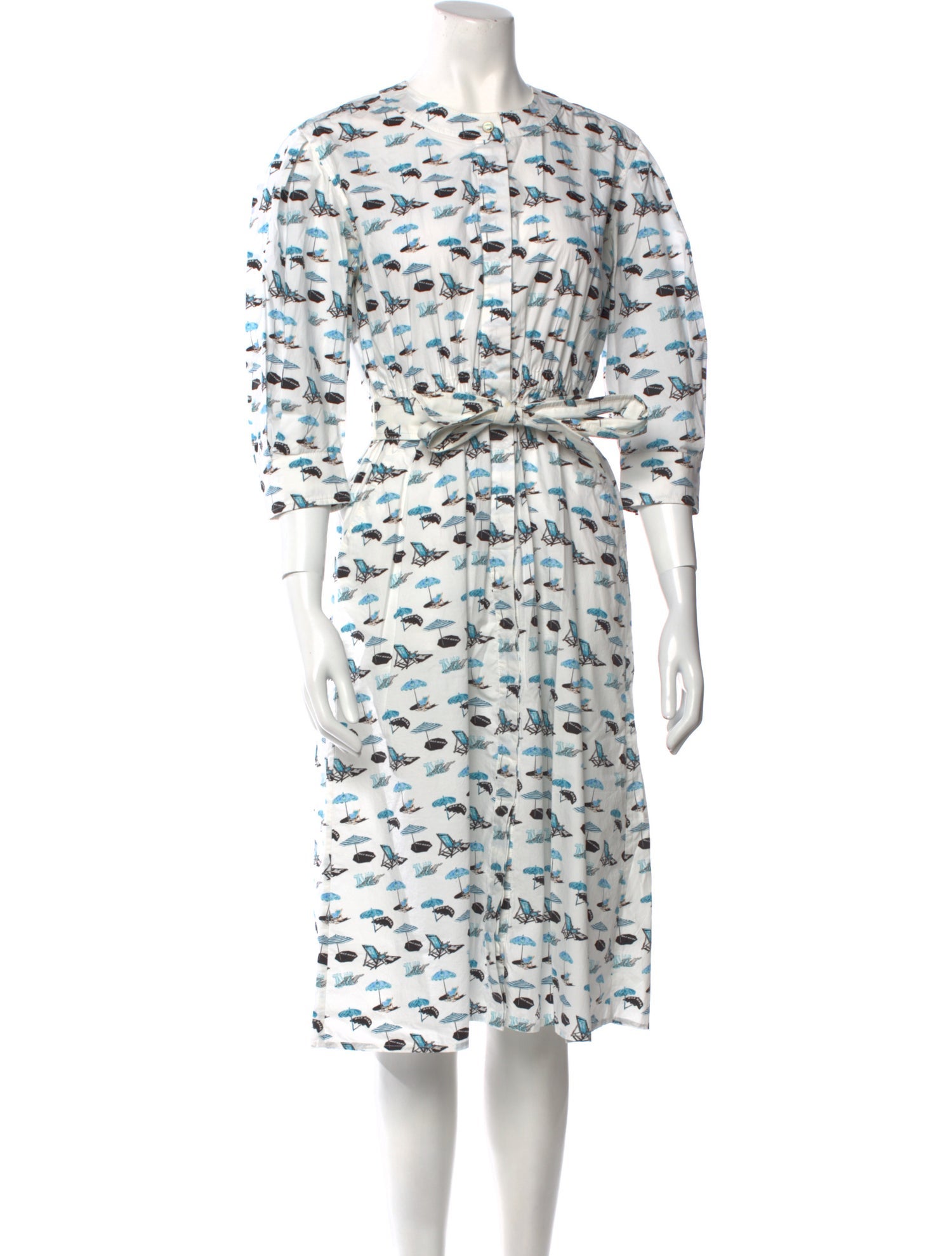 Max Mara Printed Midi Length Dress