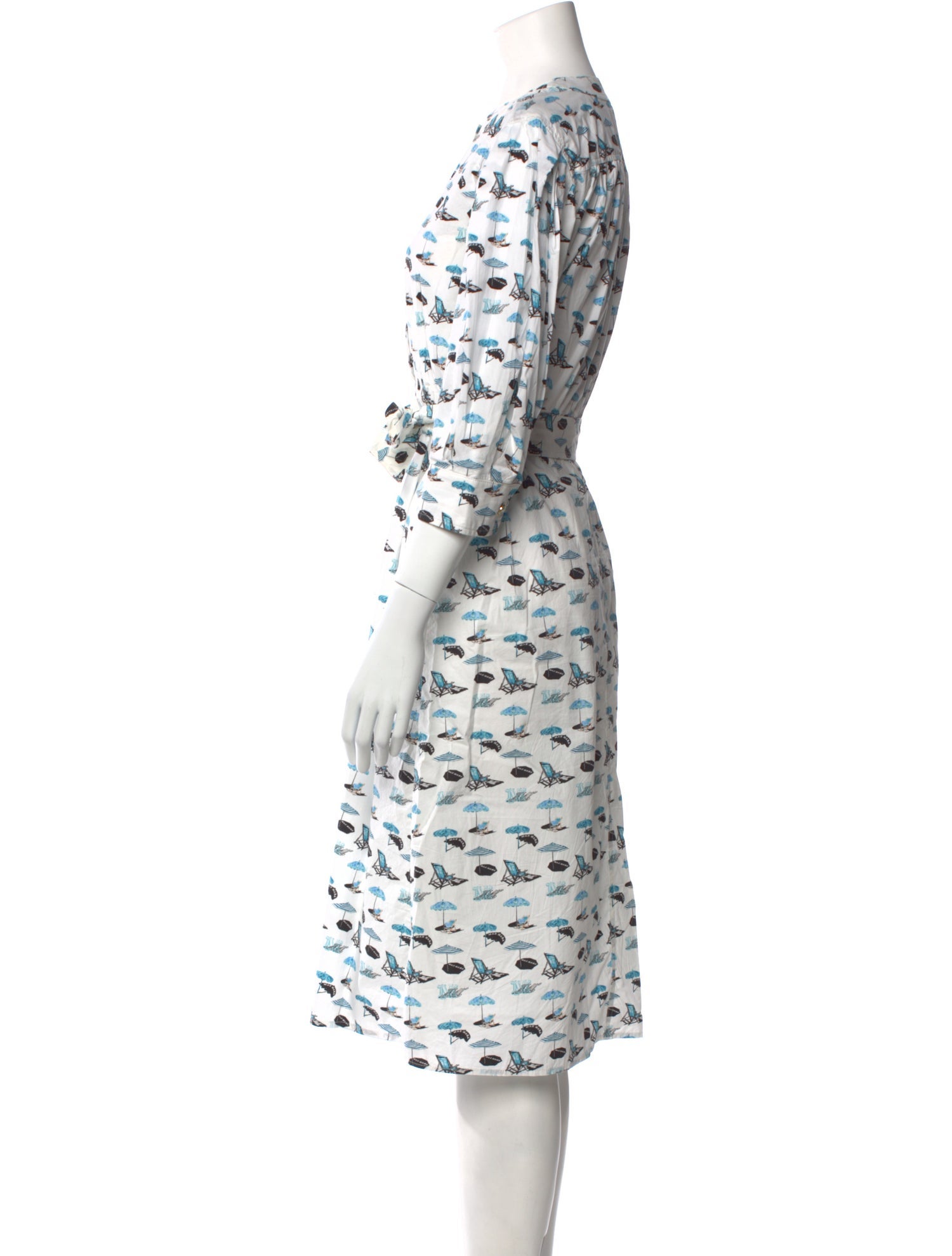 Max Mara Printed Midi Length Dress