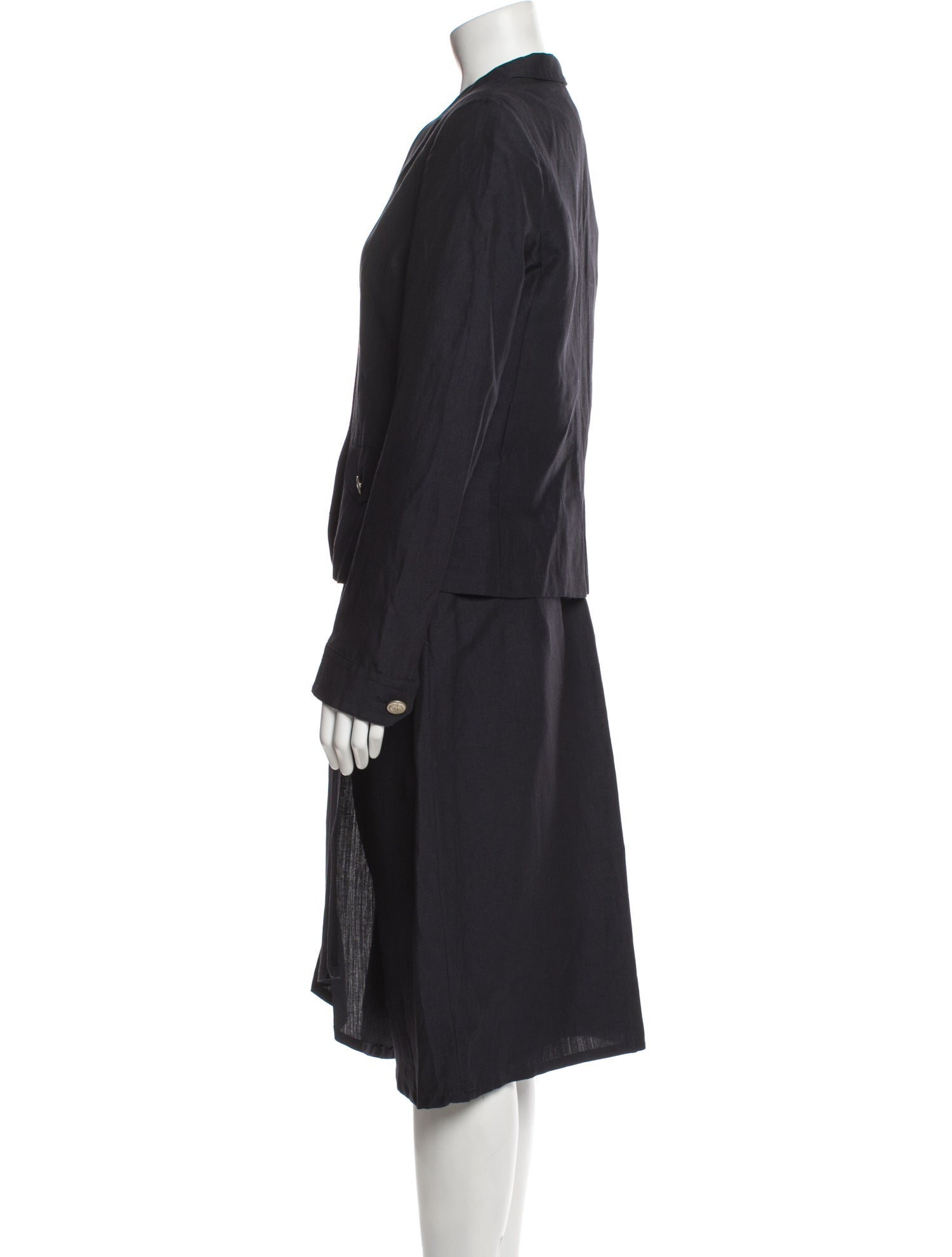 Max Mara Wool Pleated Accents Skirt Suit