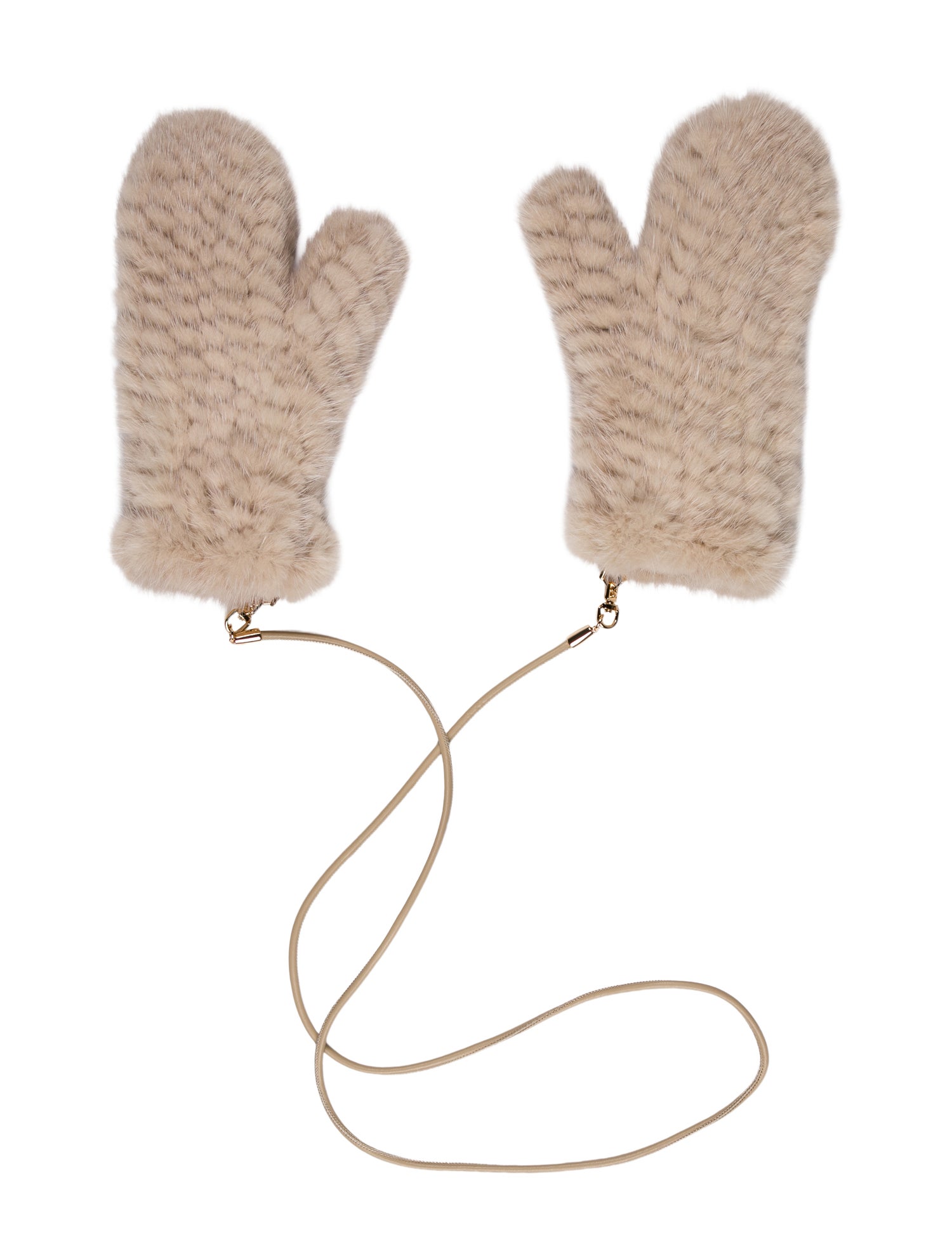 Max Mara Faux fur mittens w/ Tags