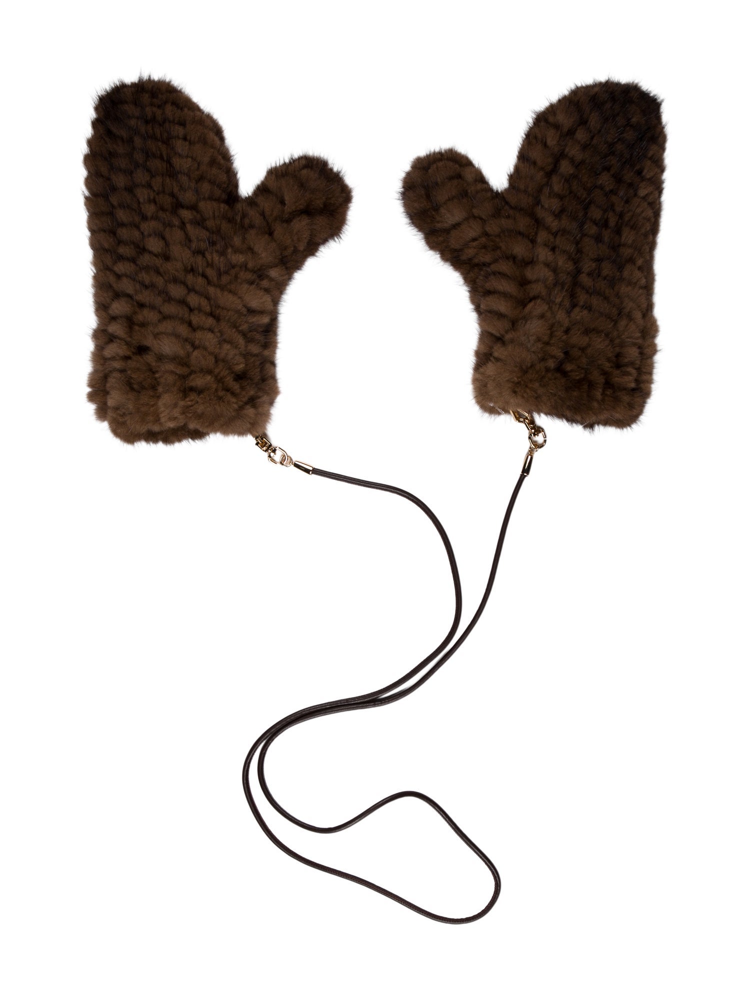 Max Mara Faux fur mittens w/ Tags