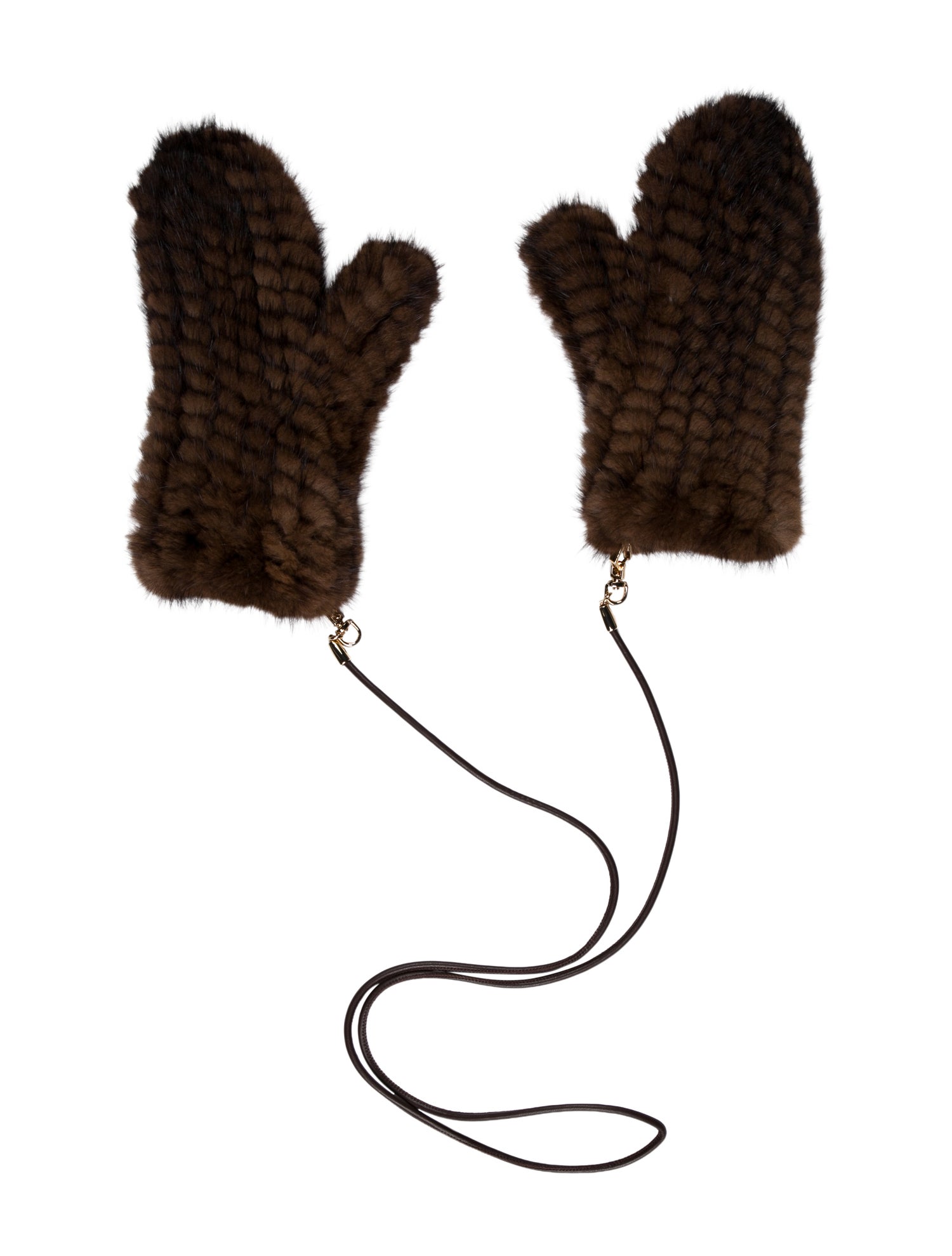 Max Mara Faux fur mittens w/ Tags