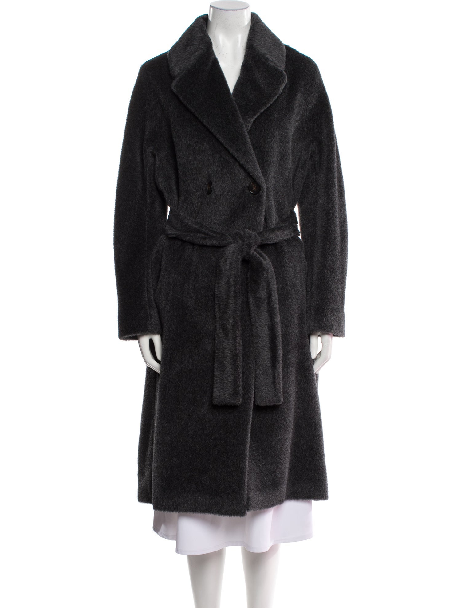 'S Max Mara Alpaca Faux Fur Coat