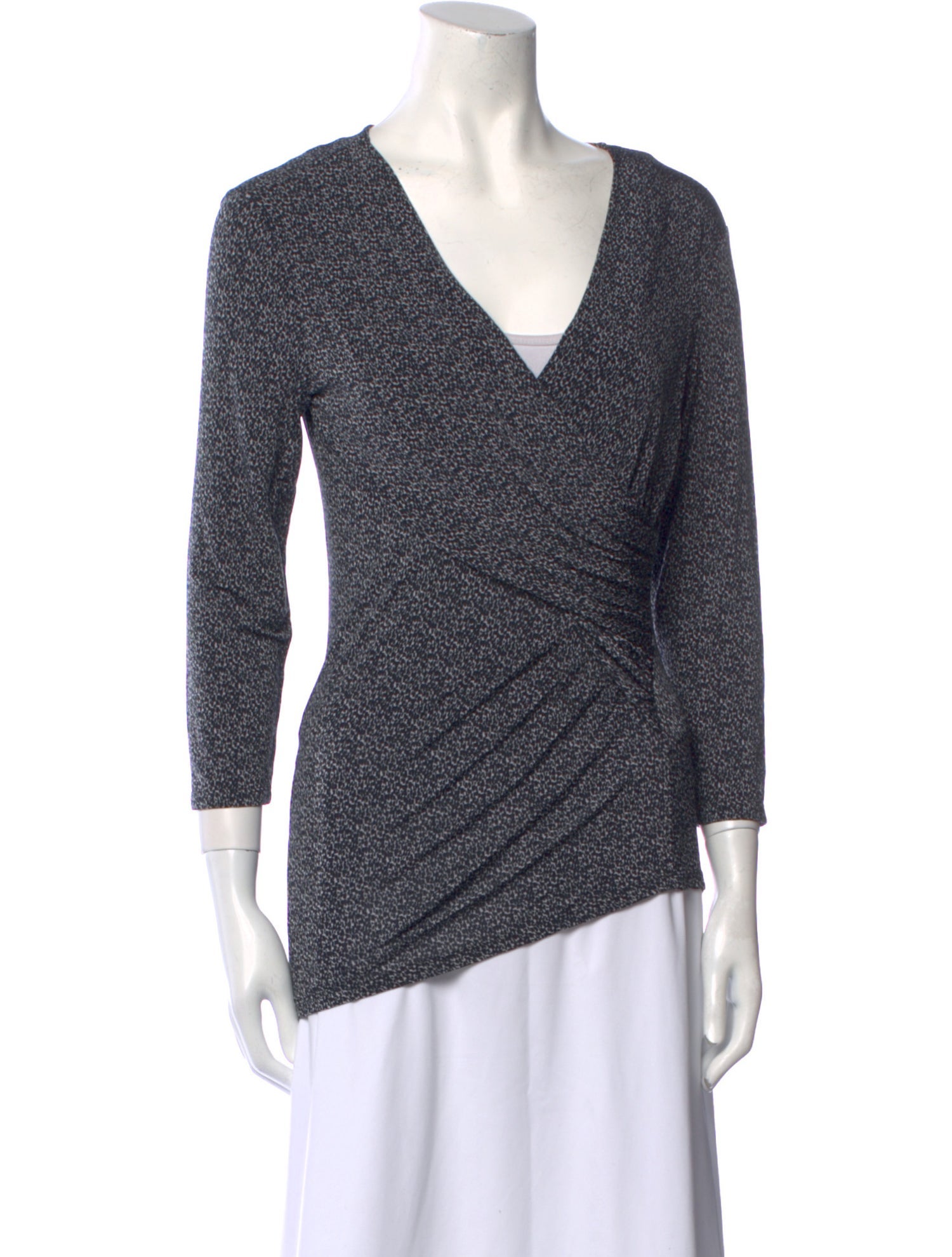 Max Mara V-Neck Three-Quarter Sleeve Top