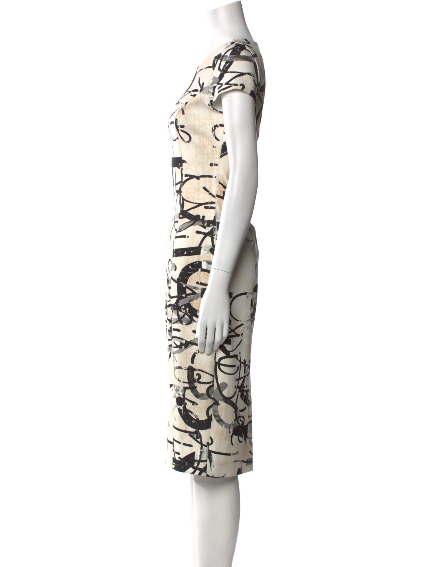 Max Mara Printed Midi Length Dress