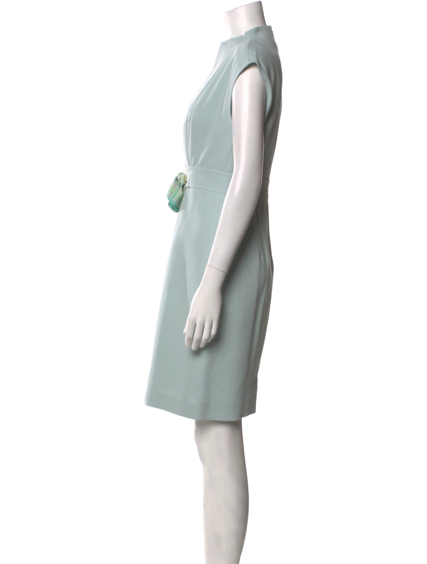 Max Mara Mock Neck Knee-Length Dress