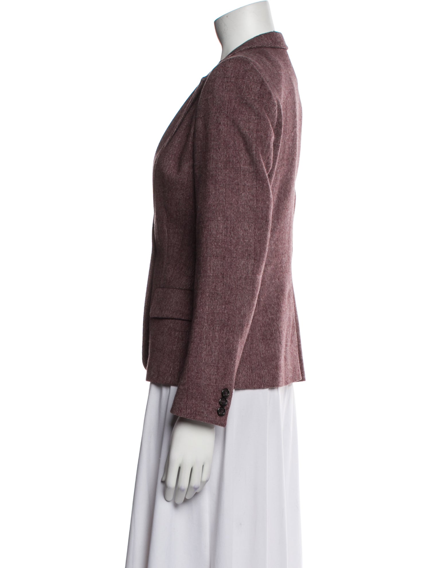 Max Mara Virgin Wool Tweed Pattern Blazer