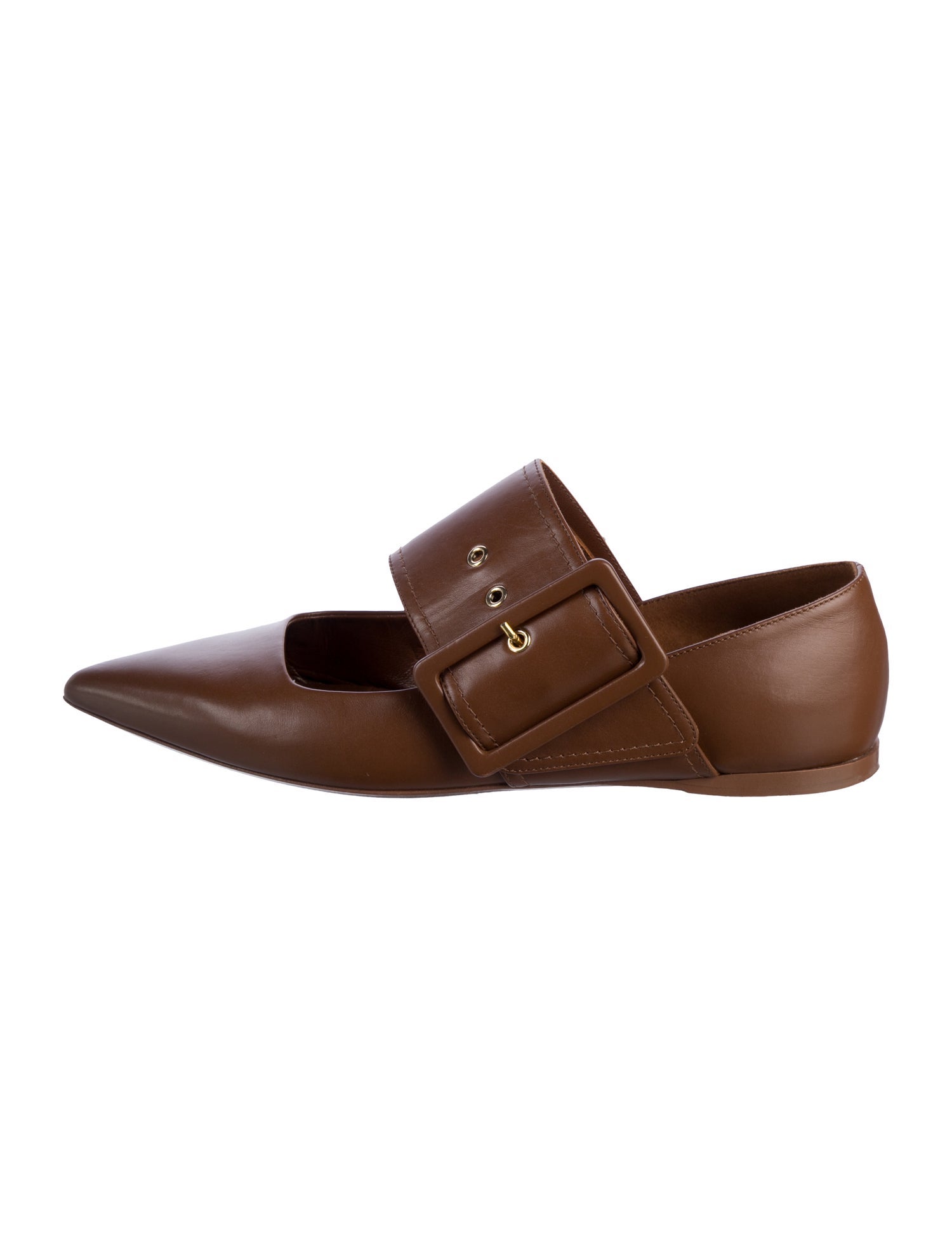 Max Mara Leather Mary Jane Flats