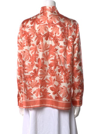 Max Mara Silk Printed Button-Up Top